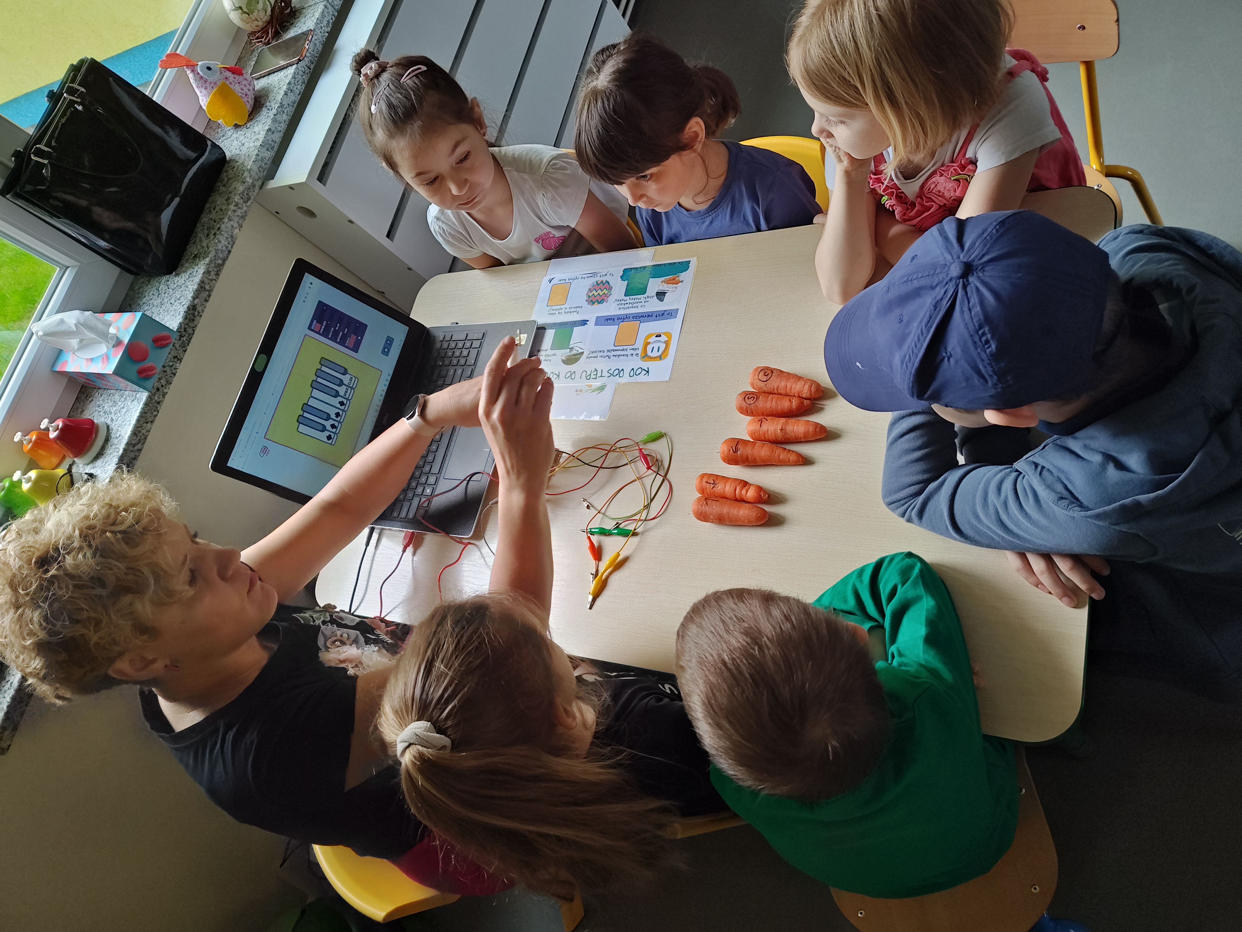 Programowanie, kodowanie, szyfrowanie to dla naszych Iskierek „bułka z masłem”. Dziękujemy Paniom z Przedszkola Publicznego nr 15 za interesujące warsztaty z kodowania.